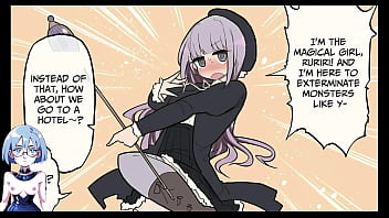 Handsome futanari monster lady dick vs good looker lovin' novice magical girl