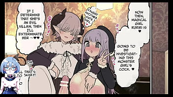 Handsome futanari monster lady dick vs good looker lovin' novice magical girl