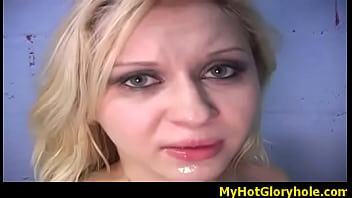 Interracial white lady confesses her sins at gloryhole 30