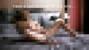 Censored teen masturbates