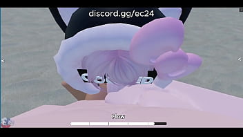 She's having a best time on beach~