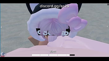 She's having a best time on beach~