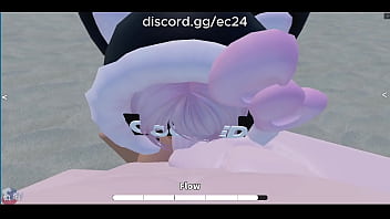 She's having a best time on beach~