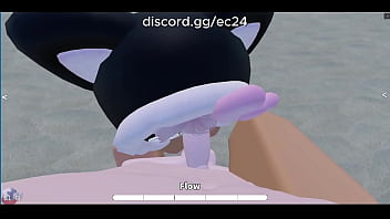 She's having a best time on beach~