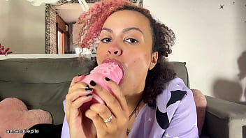 Halloween monster toy fantasy – naughty bbw annacutiepiie toy play and spit play