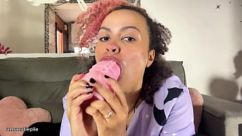 Halloween monster toy fantasy – naughty bbw annacutiepiie toy play and spit play