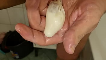 Lot Of Stranger Cum In Condom Jerking With 6 Loads thumbnail