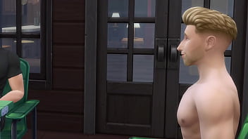 Asian sucks huge cock at camp cabin in woods