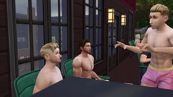 Asian sucks huge cock at camp cabin in woods