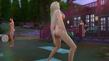 Asian sucks huge cock at camp cabin in woods