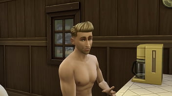 Asian sucks huge cock at camp cabin in woods