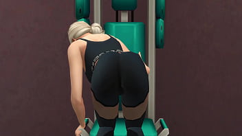 I couldn't resist and fucked my girlfriend right on the exercise machine amateur