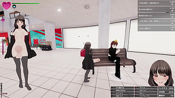 エスカレーター上がってる最中に、前のお姉さんのふくらはぎにおち〇ぽの先っぽが接触！