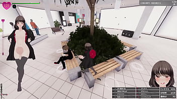 エスカレーター上がってる最中に、前のお姉さんのふくらはぎにおち〇ぽの先っぽが接触！