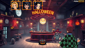 Halloween anime girls fuck fest