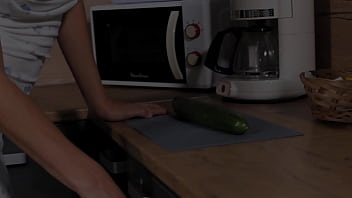 One cucumber for two sluts