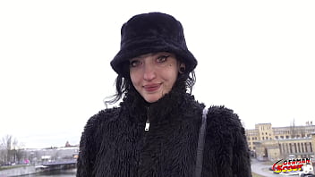 German scout crazy skinny goth girl brisen love rough fuck at porn casting with rimjob squirting and deepthroat