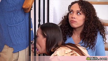 Stepsisters having fun with the taboo cock