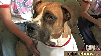 Hot ebony chick love gangbang interracial 15