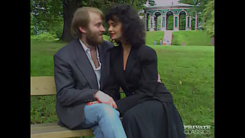 Pussy haired veronique lefay in a threesome