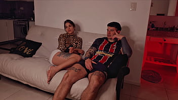 I invited my stepsister over to watch a movie and the slut ended up sucking my cock