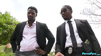Sophia west bangs two big black police officers Sophia west bangs two big black police officers
