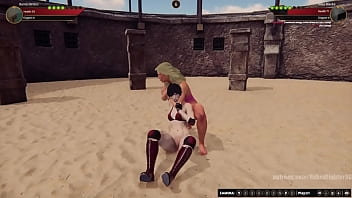 Bambi vs riley nf3d female kinky combat arena