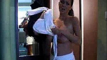 Stripper rehearsing at home