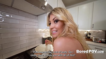 Desperate to get her stepson to study she agrees to