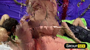 Mardi gras orgy britney amber ashli ames & julie cash share cocks