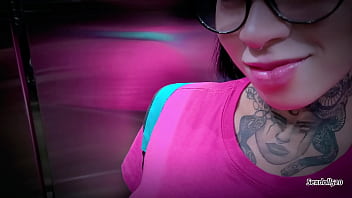 Devil caught by stranger hitting her hard in anal