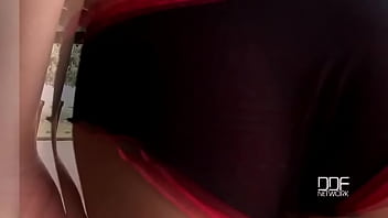 The scenery of her seat