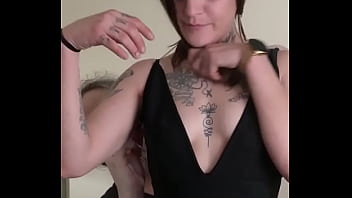 Part 2 more to come trying on a little black dress both #toosmall and #toobig she is #hot and #sexy in this littl