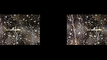 Redhead gets off while pissing in virtual reality