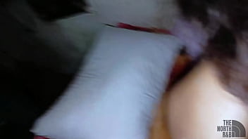 Pulling my friend's wife's panties aside to cum inside her