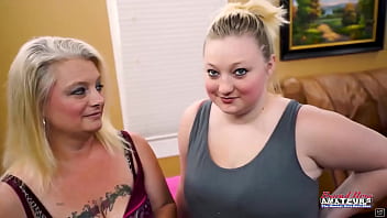Mature blonde emily and busty faiths hope take turns to share a cock