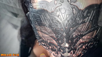 Amateur milf talks so much dirty that it results in a huge cumshot which she swallows millie fox