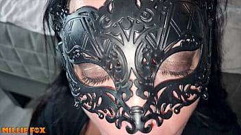 Amateur milf talks so much dirty that it results in a huge cumshot which she swallows millie fox