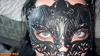 Amateur milf talks so much dirty that it results in a huge cumshot which she swallows millie fox