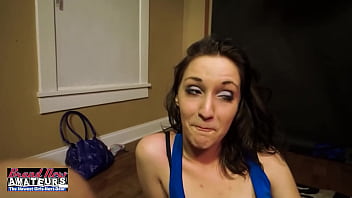 It's vicky swallowing a lot of warm sperm after have blown his dick