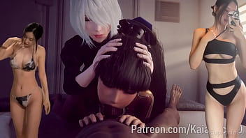 Eve from stellar blade enjoying bbc 3