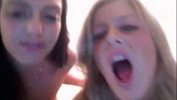 Wet sexy lesbian have fun on cam