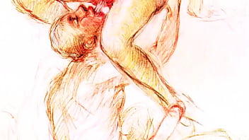 Retro erotic drawings