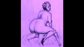 Retro erotic drawings