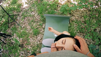 Pov bts freeuse jerking on ponytail brunette during her meditation huge free use facial