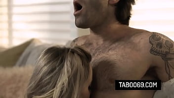 Naughty blonde teen seduce and fuck with a businessman