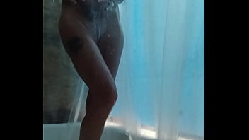 Big titty blonde in the shower