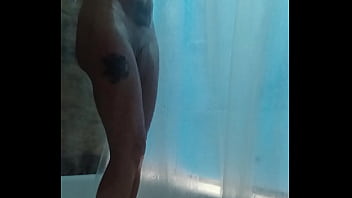 Big titty blonde in the shower