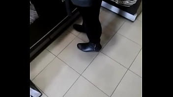 Candid blonde milf boots