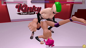 Germaine vs patty pink kyfc sexfight strap on sex fight game video match lesbian
